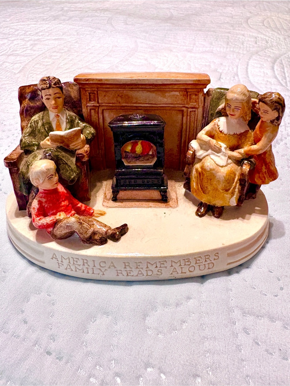 Sebastian Miniature Figurine “Family Reads Aloud”-Vintage Collectable Ceramic
